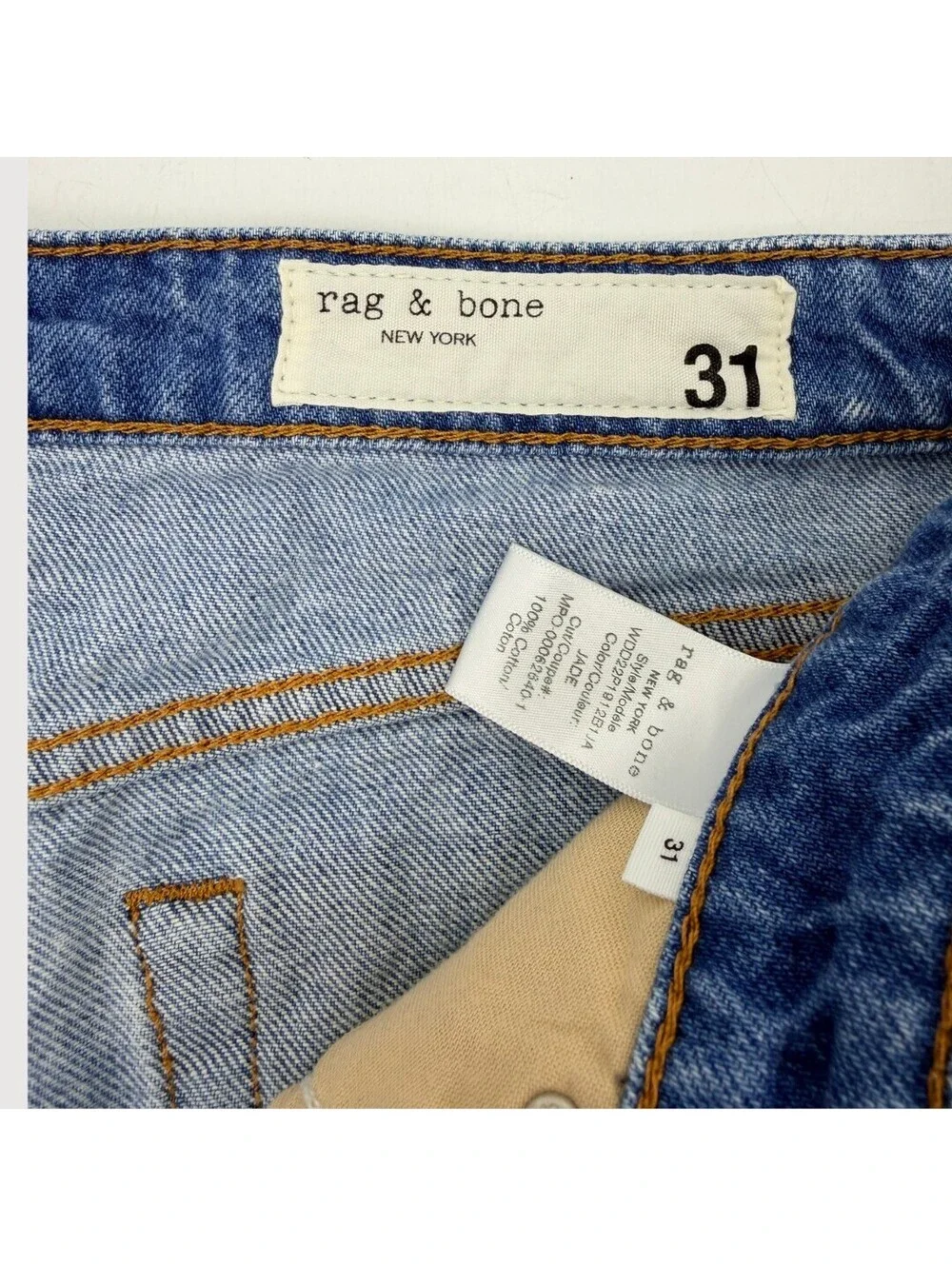 Rag & Bone Dre Low Rise Denim Shorts Jade Wash 31 - Picture 4 of 9